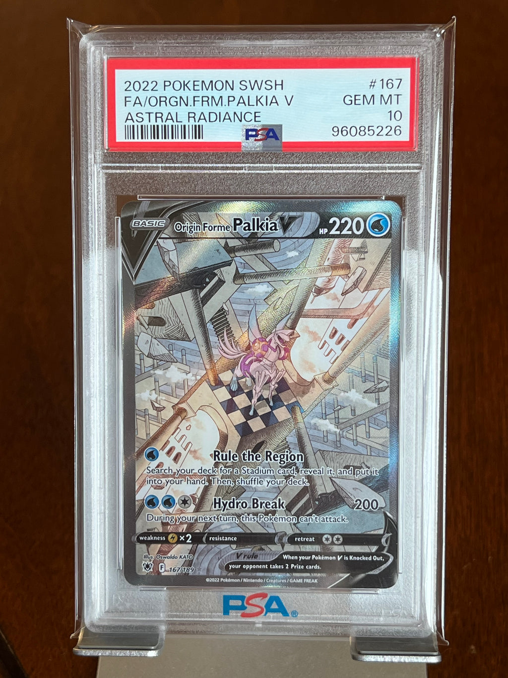 Pokemon Origin Forme Palkia V #167 Astral Radiance PSA 10
