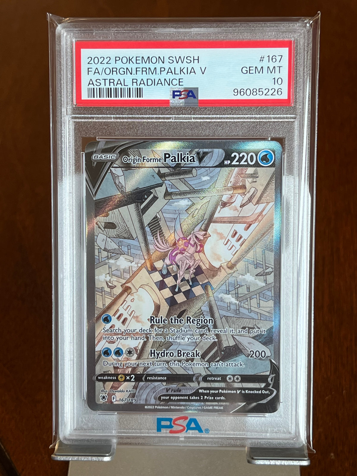 Pokemon Origin Forme Palkia V #167 Astral Radiance PSA 10