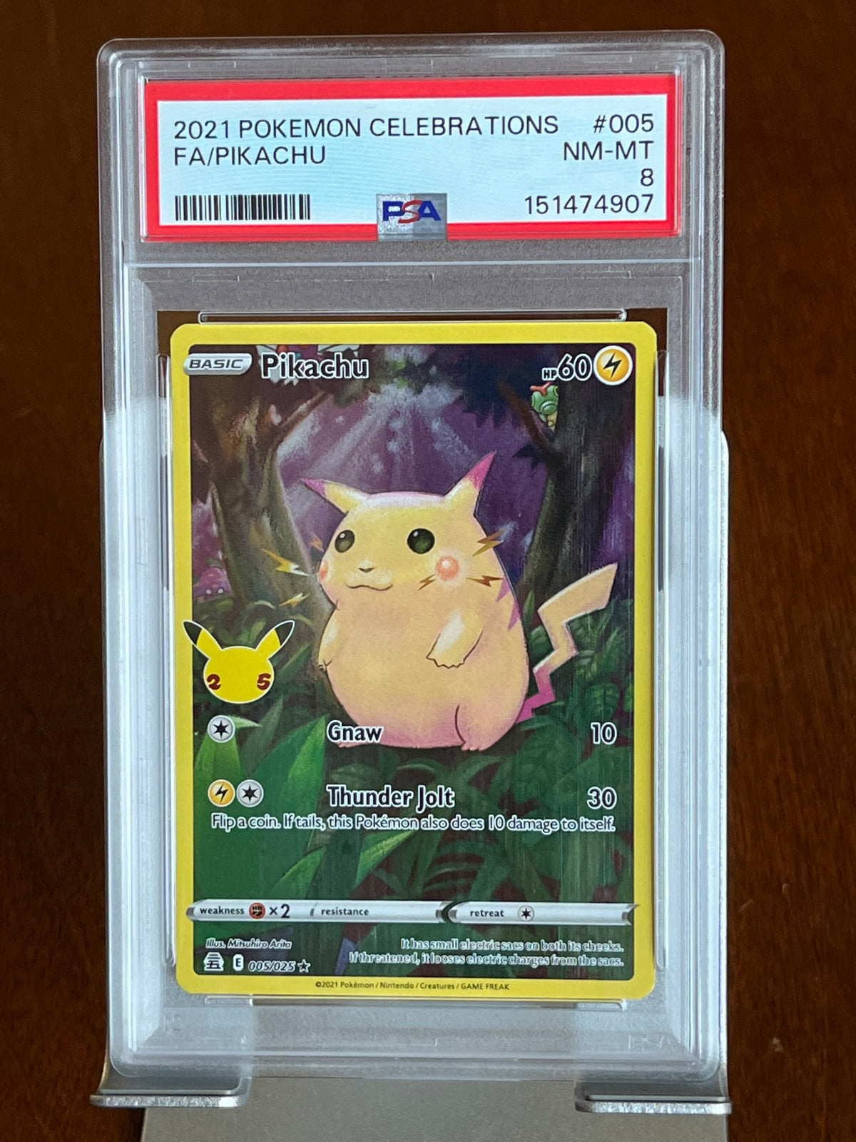 Pokemon Pikachu #005 Celebrations PSA 8