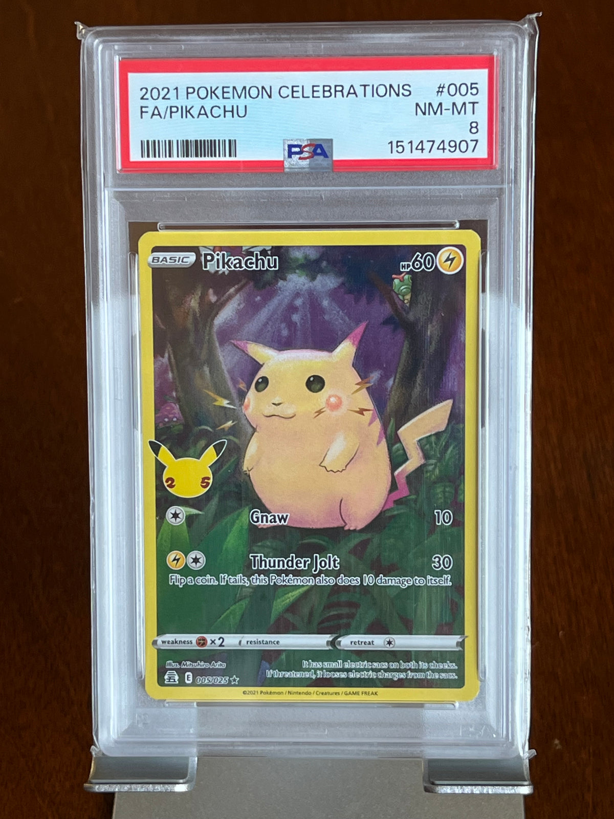 Pokemon Pikachu #005 Celebrations PSA 8