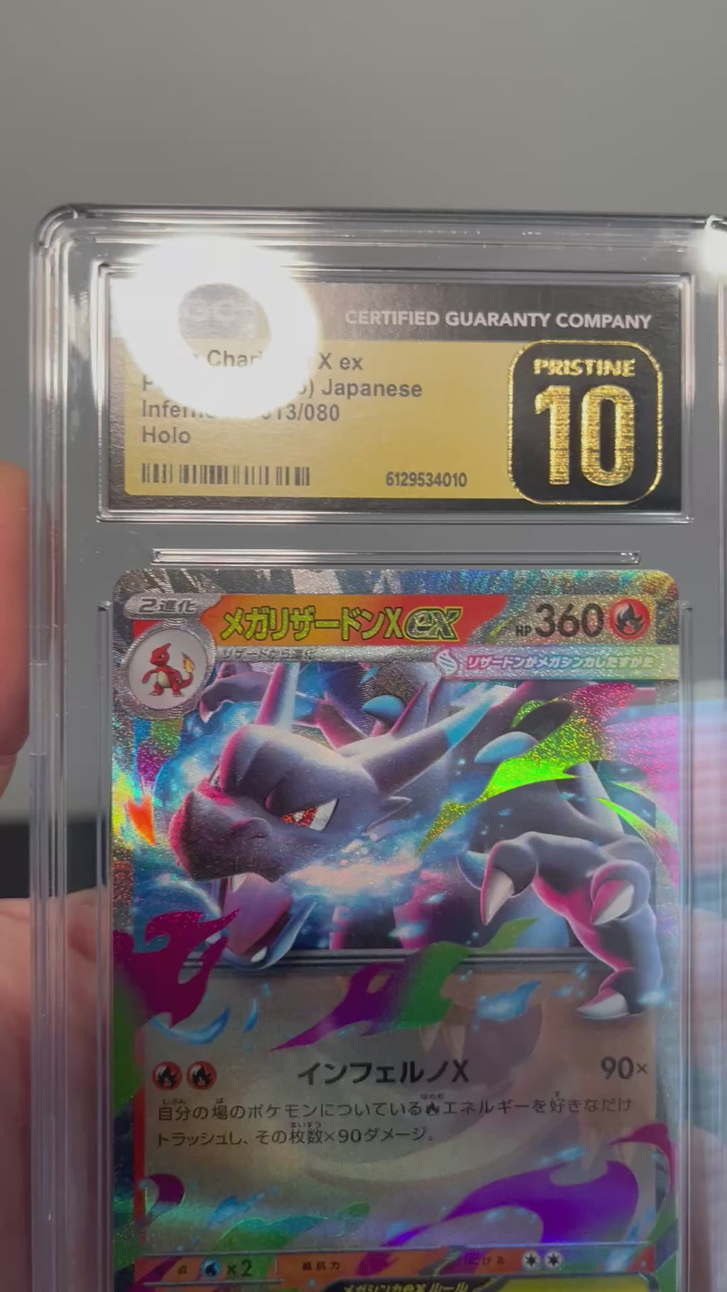 Pokemon Mega Charizard X ex #13 Inferno X Japanese CGC Pristine 10
